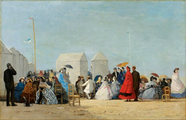 Plage aux environs de Trouville (1864)Eugène Boudin, Toronto, Collection Art Gallery of Ontario, Photo : Daniel Couty