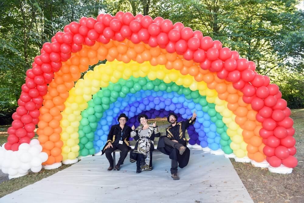 Arc-en-ciel dans le parc de la préfecture... 