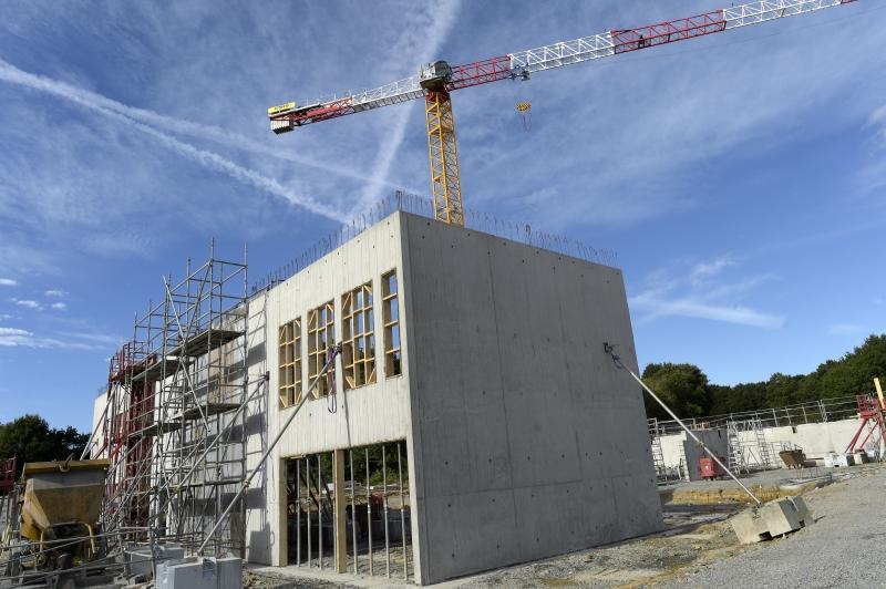 Le futur collège d'Hillion, actuellement en travaux