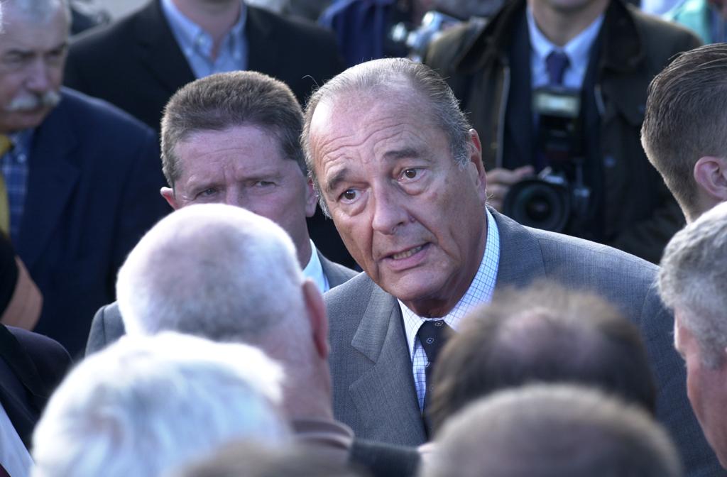 Jacques Chirac en visite à Saint-Quay Portrieux en 2001. Photo Thierry Jeandot