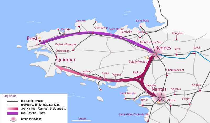 ferroviaire Liaisons Nouvelles Ouest Bretagne Pays de Loire