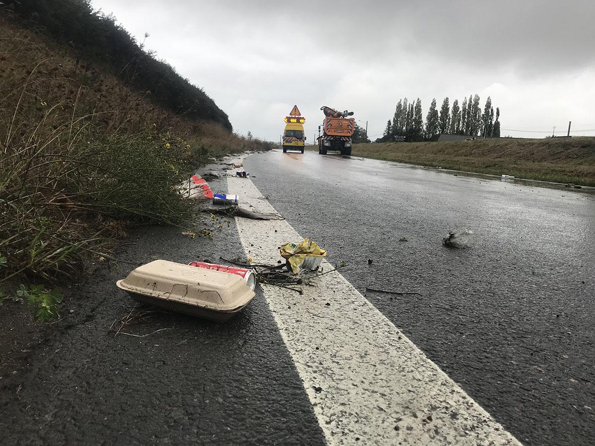déchets routes
