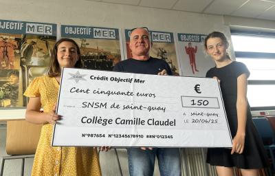 Manolie et Anouk ont remis un don à Cyril Mordelet. Manolie et Anouk ont remis un don à Cyril Mordelet.