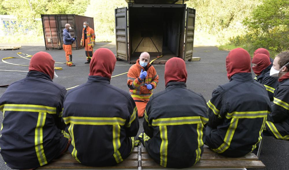Formation incendie pour des volontaires du 19 mai au centre de formation, à Guingamp