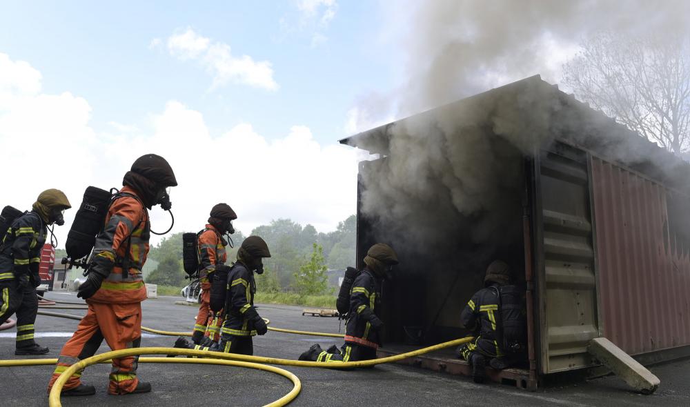 Formation incendie pour des volontaires du 19 mai au centre de formation, à Guingamp